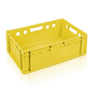 Στοιβαζόμενο κιβώτιο τροφίμων E2 Evolution 60x40x20cm Κίτρινο