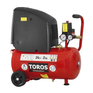 Αεροσυμπιεστής Oil-free Τροχήλατος 24LT/2HP Toros