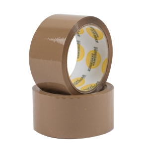 Καφέ τυπωμένη ταινία συσκευασίας PPA32 48mm x 60m - 720τμχ. (Δώρο το κλισέ)