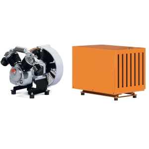 Διβάθμιος οριζόντιος λιπαινόμενος αεροσυμπιεστής χωρίς αεροφυλάκιο Eurocomp EPC Kaeser