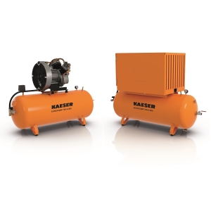 Διβάθμιος οριζόντιος λιπαινόμενος αεροσυμπιεστής Eurocomp EPC Kaeser