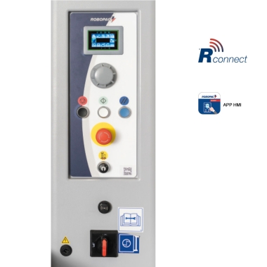 Μικρογραφία 2 - Ημιαυτόματη παλετοδετική μηχανή Masterplat Plus Inox Robopac