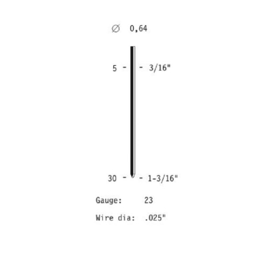 Καρφίτσες ακέφαλες Σειρά 6 Omer