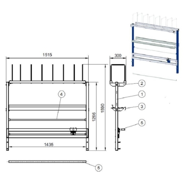 Μικρογραφία 3 - Σταθμός εργασίας / συσκευασίας 200cm -Model 2- System Basic Rocholz