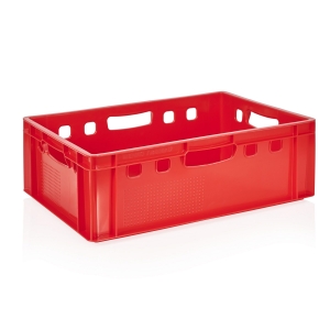 Στοιβαζόμενο κιβώτιο τροφίμων E2 Evolution 60x40x20cm Κόκκινο