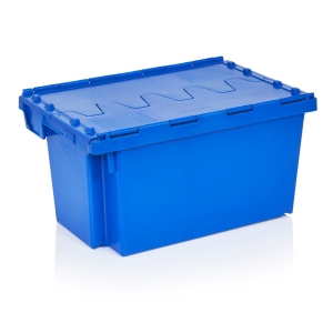 Συμπαγές πλαστικό κιβώτιο με καπάκι 46lt 60x40x30cm Μπλε