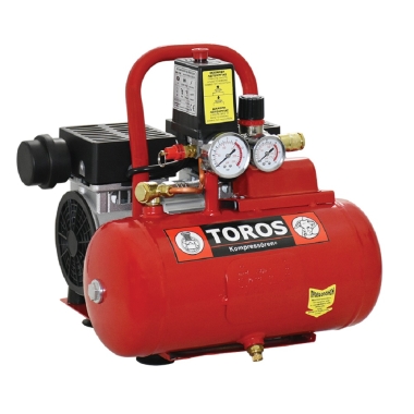 Αεροσυμπιεστής Χαμ.Θορύβου Oil-free 6LT/0.75HP Toros